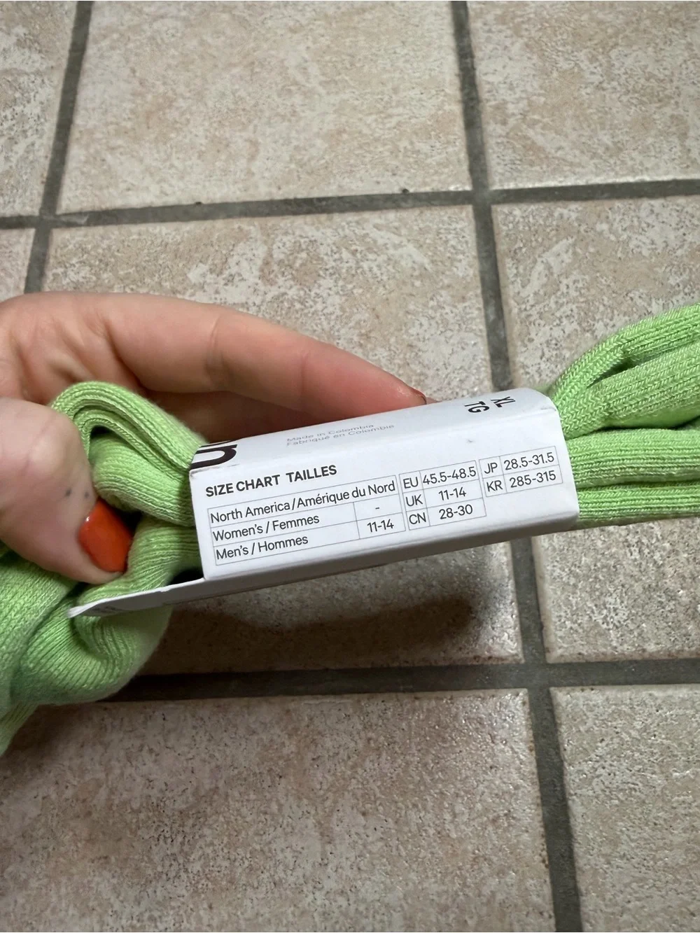 NWT Lululemon Daily Essential Socks *Crew Length (Kale Krush) Size XL